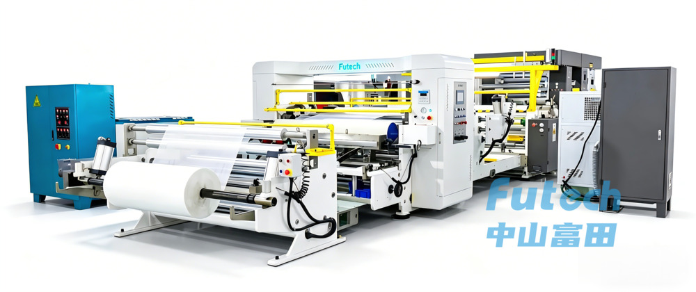 Dual function Slot die system & anilox roller transfer coating and lamination machine (2)